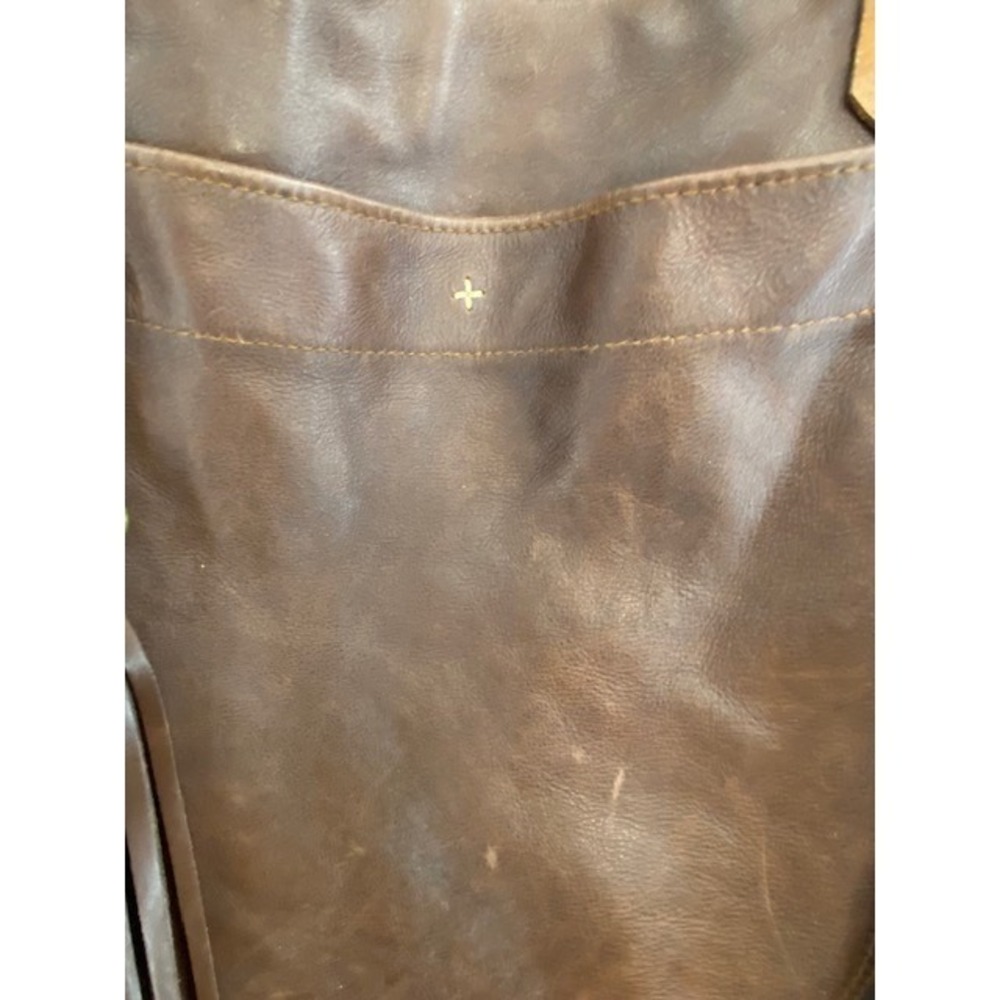 Handmade by Elke‎ Boulder CO Brown Leather Tassel Tote Bag Zippered Shopper - Picture 5 of 16